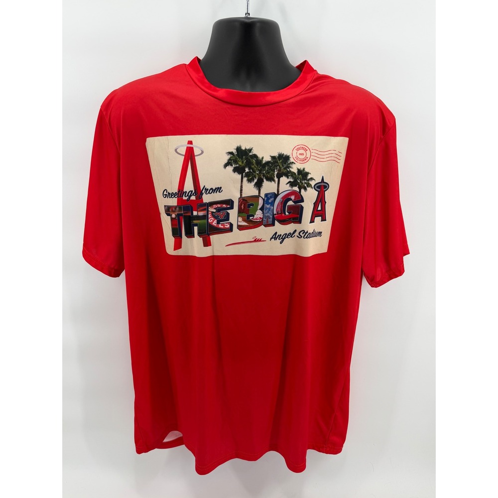 LA Angels Shirt XL Red The Big A Angel Stadium MLB Promotional Sixth Man Graphic